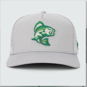 NWT Waggle Largemouth Gray Fish Embroidered Baseball Hat
